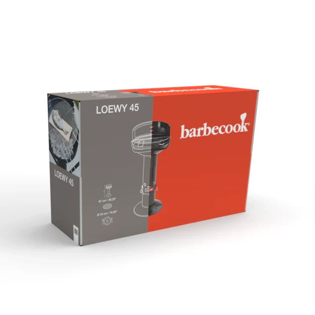 Anglinė lauko kepsninė Barbecook Loewy 45, 43 x 43 x 97 cm | BC-CHA-1007 | Juodas