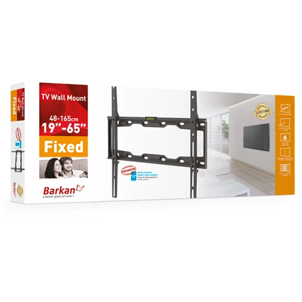 Laikiklis BARKAN E302+.B 29"-65" LED televizorius, fiksuotas, sieninis, juodas