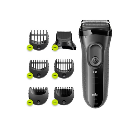 Barzdaskutė Braun Series 3+ 3000BT, juoda