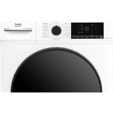 BEKO | Skalbimo mašina su džiovykle | BMM5DFO5741W | Energijos vartojimo efektyvumo klasė A/D | Priekinis pakrovimas | Skalbimo talpa 7kg | 1400 aps./min. | Plotis 52 cm | Plotis 60 cm | LED | Džiovinimo sistema | Džiovinimo talpa 5kg | Garų funkcija | Baltas