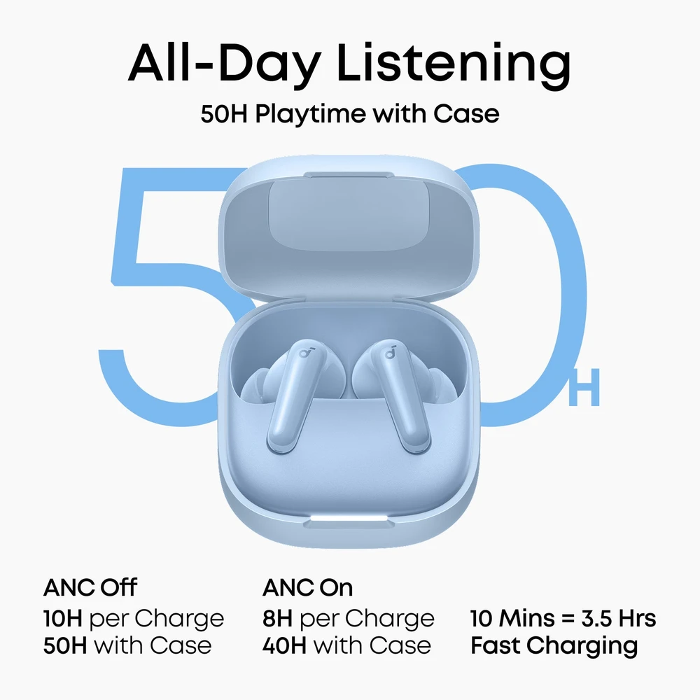 Belaidės ausinės Anker Soundcore P31i (R60i NC), TWS, ANC, mėlynos spalvos