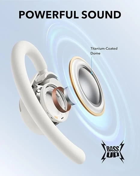 Belaidės ausinės Anker Soundcore V20i, baltos spalvos