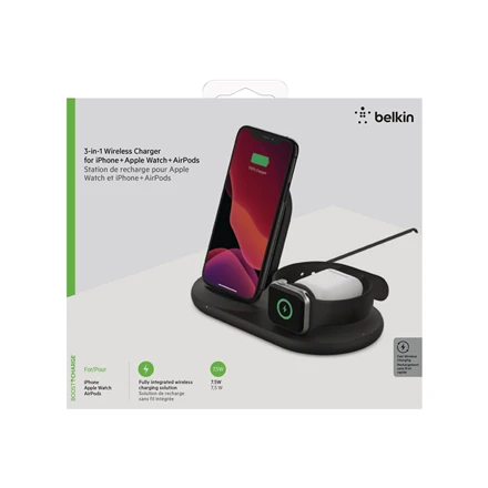Belkinas | „Trys viename“ belaidis įkroviklis „Apple“ įrenginiams | PAdidinkite įkrovimą