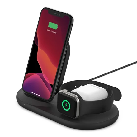 Belkinas | „Trys viename“ belaidis įkroviklis „Apple“ įrenginiams | PAdidinkite įkrovimą