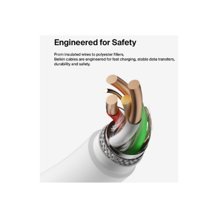 BELKIN BOOST CHARGE USB-C TO USB-C CABLE, 2M, Baltas, modelis