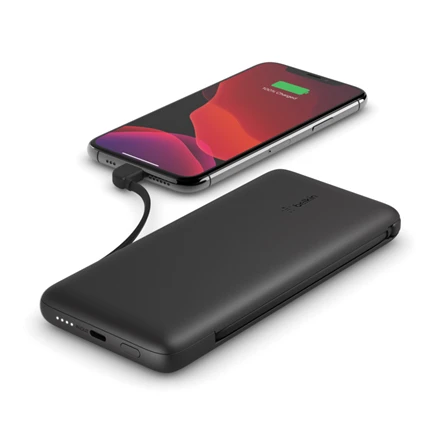 Belkinas | BOOST CHARGE Plus Power Bank | 10000 mAh | Integruoti LTG ir USB-C laidai | Juodas