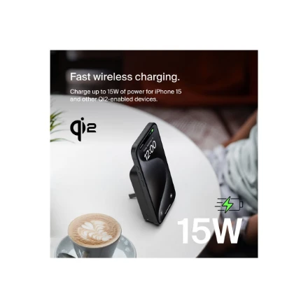 Belkin BoostCharge Pro magnetinis maitinimo blokas su Qi2 15W 10K | 10000 mAh | Juodas