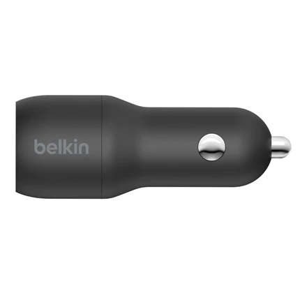Belkin Dual USB-A automobilinis įkroviklis 24W BOOST CHARGE Juodas