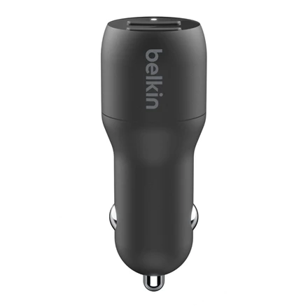 Belkin Dual USB-A automobilinis įkroviklis 24W BOOST CHARGE Juodas