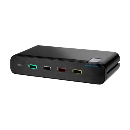 „Belkin Universal“ 2 kartos saugus KVM jungiklis, 4 prievadų, dviejų galvučių, be CAC