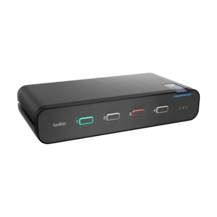 „Belkin Universal“ 2 kartos saugus KVM jungiklis, 4 prievadų, dviejų galvučių, be CAC