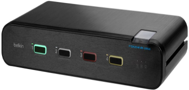 „Belkin Universal“ 2 kartos saugus KVM jungiklis, 4 prievadų, dviejų galvučių, be CAC