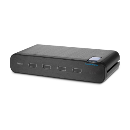 „Belkin Universal“ 2 kartos saugus KVM jungiklis, 4 prievadų, dviejų galvučių, be CAC