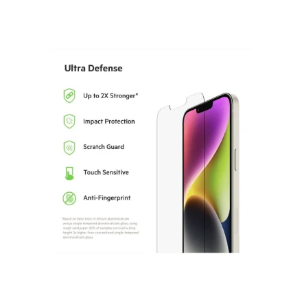 Belkinas | UltraGlass antimikrobinė ekrano apsauga | Apple | Skirta iPhone 13 Pro Max | UltraGlas | Išvalyti | Skaidri ekrano apsauga