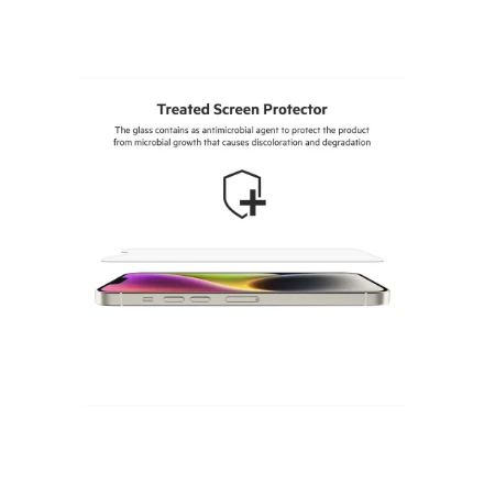 Belkinas | UltraGlass antimikrobinė ekrano apsauga | Apple | Skirta iPhone 13 Pro Max | UltraGlas | Išvalyti | Skaidri ekrano apsauga