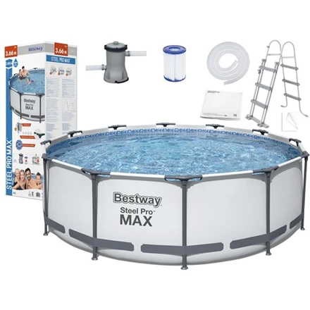„BestWay Pool Steel Pro MAX“ baseino komplektas, apvalus, 366 x 100 cm
