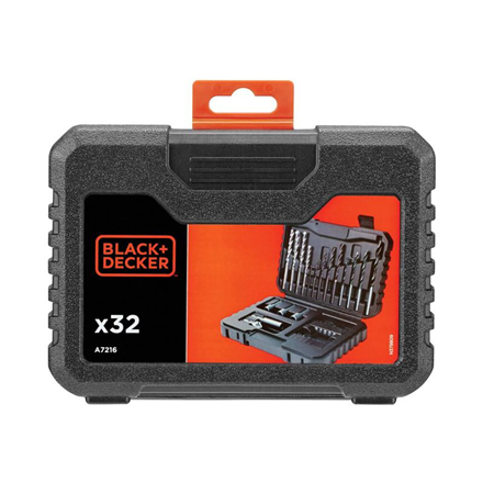 Black & Decker Juodas & Decker Juodas ir DECKER | 32 dalių gręžimo ir atsukimo rinkinys | A7216-XJ