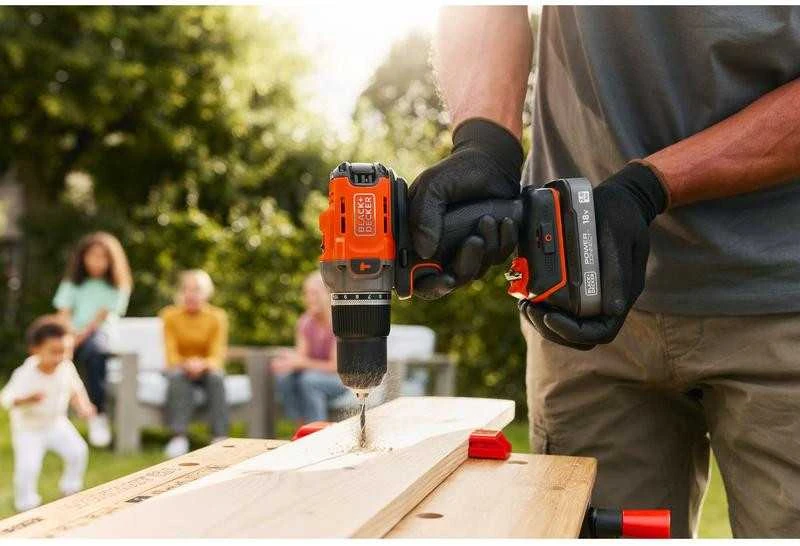 Akumuliatorinis gręžtuvas Black&Decker BCD383D1XK-QW | 18 V | 2.0 Ah aprašymas - Prekės nuotrauka