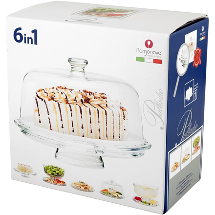 Stiklinė tortinė su dangčiu Borgonovo Palladio 6-in-1 BG13507046