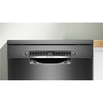 Laisvai statoma indaplovė Bosch SMS4EMC06E, 60 cm, Juoda