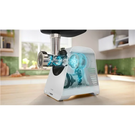 Bosch MFWS420W Serija 4, Mėsmalė, MultiPower Series 4, 1900 W, Baltas, Baltas