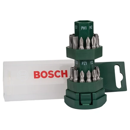 Grąžtas Bosch atsuktuvo antgalių rinkinys 25 vnt.