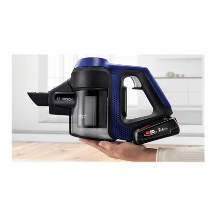 Įkraunamasis dulkių siurblys Bosch Unlimited 6 BBS611MAT, mėlynas