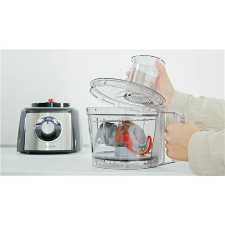Virtuvinis kombainas Bosch Food processor MultiTalent 3 Plus 900 W, Juoda, šiaušto nerūdijančio plieno