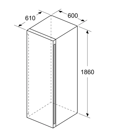 Bosch KWK36ABGA Serija 6, Laisvai pastatomas vyno šaldytuvas, 186 x 60 cm