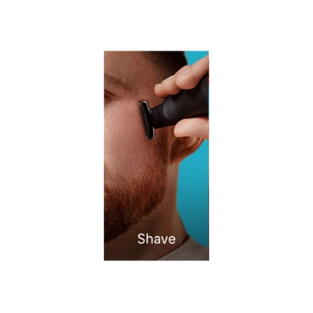 Barzdaskutė Braun Face and Body Hair trimmer | XT5300 Series XT5 | Cordless | Wet & Dry | Number of length steps 6 | Juodas/Sidabrinis