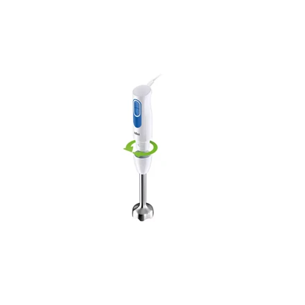 BRAUN MultiQuick 2 Rankinis maišytuvas MQ20236MWH, 600W, Nerūdijantis plienas blades, Baltas/mėlynas