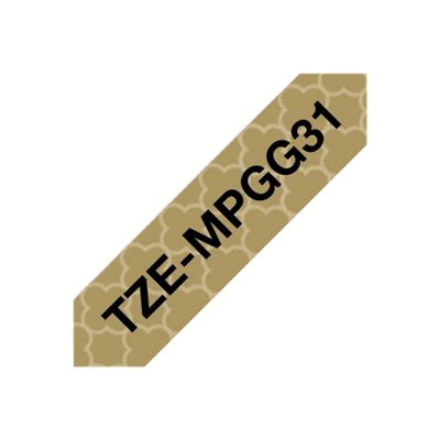 BROTHER TZEMPRG31 12 Juodas ON GOLD GEOMETRIC