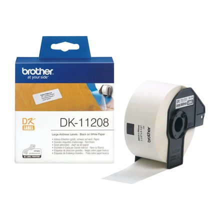 Brother Brolis | DK-11208 Didelės adresų etiketės | Baltas | DK | 38mm x 90mm