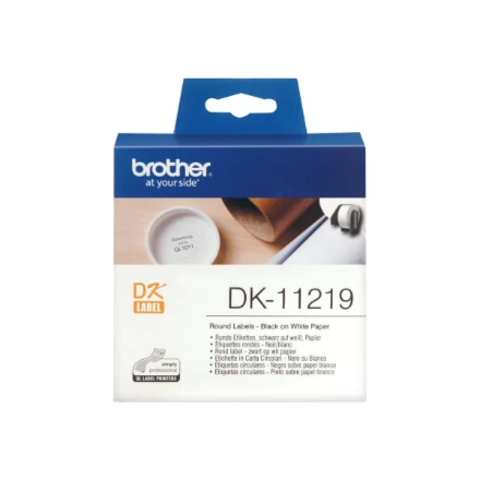 Brother DK-11219 Apvalios etiketės Balta