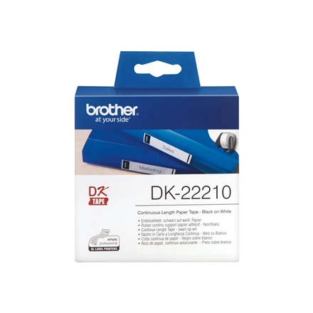 Brother Brolis | DK-22210 ištisinio ilgio popierinė etiketė | Baltas | DK | 29 mm | 30,5 m