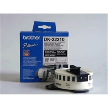 Brother Brolis | DK-22210 ištisinio ilgio popierinė etiketė | Baltas | DK | 29 mm | 30,5 m