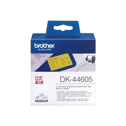 Brother DK-44605 ištisinė nuimama Geltona popierinė juosta (62mm) Geltona