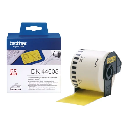 Brother DK-44605 ištisinė nuimama Geltona popierinė juosta (62mm) Geltona