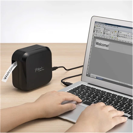 BROTHER PT-P710BT CUBE PLUS, LABEL THERMO Spausdintuvas PORTABLE, USB, BT (Juodas)