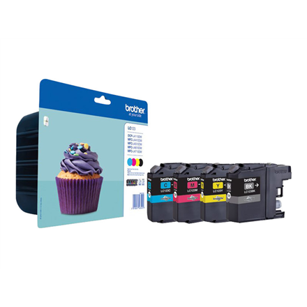 Brother LC-123 | Ink Cartridge | Juodas, Cyan, Magenta, Geltona