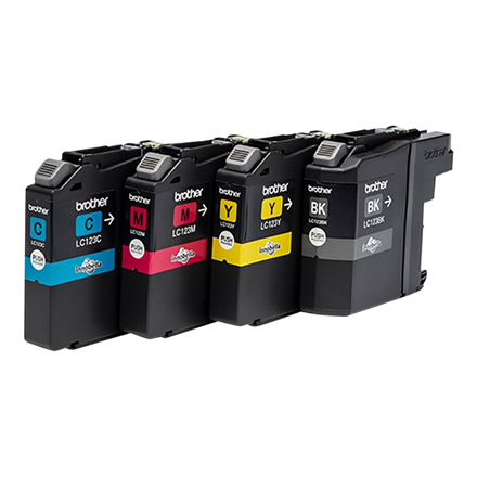 Brother LC-123 | Ink Cartridge | Juodas, Cyan, Magenta, Geltona