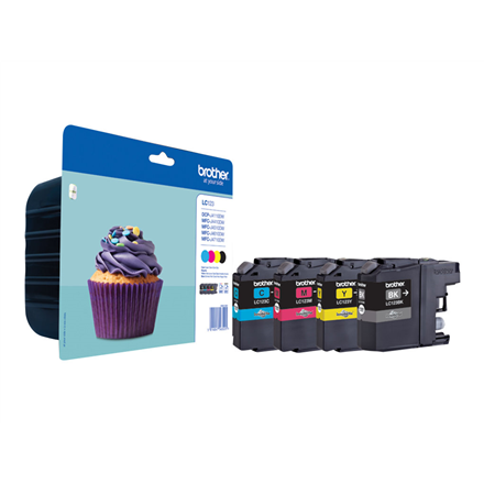 Brother LC-123 | Ink Cartridge | Juodas, Cyan, Magenta, Geltona