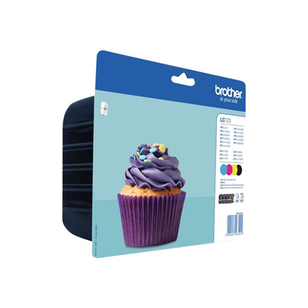 Brother LC-123 | Ink Cartridge | Juodas, Cyan, Magenta, Geltona