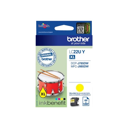Brother Brolis LC-22UY | Rašalo kasetė | Geltona