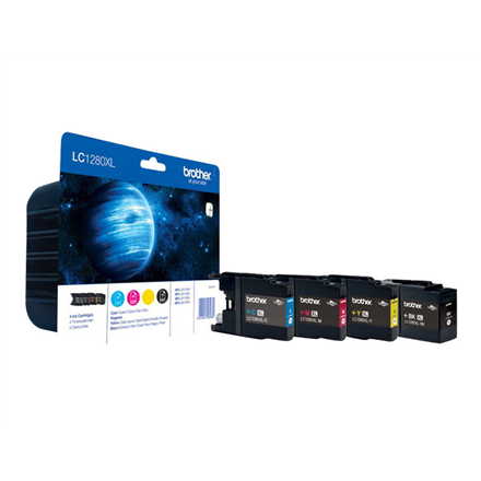 Brother LC1280XL Multipack | Ink Cartridge | Juodas, Cyan, Magenta, Geltona