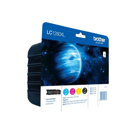 Brother LC1280XL Multipack | Ink Cartridge | Juodas, Cyan, Magenta, Geltona