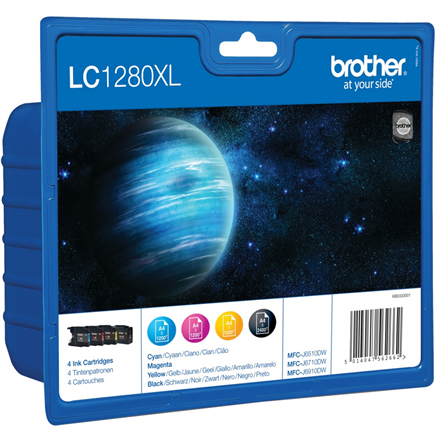 Brother LC1280XL Multipack | Ink Cartridge | Juodas, Cyan, Magenta, Geltona
