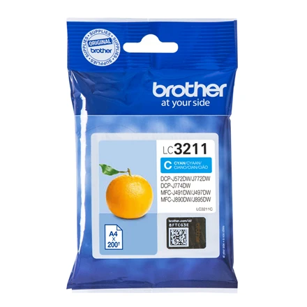 Brother LC3211C | Rašalinių spausdintuvų kasetė | Žydra spalva