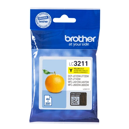 BROTHER LC3211Y TONERIS Geltonas 200P