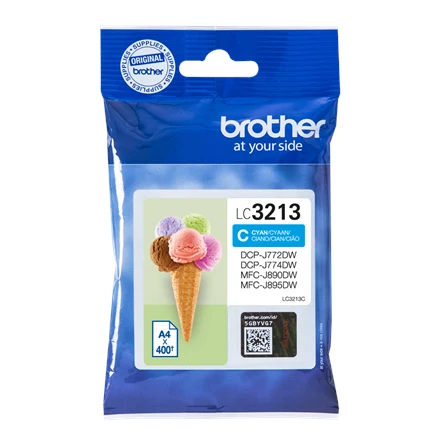 BROTHER LC3213C didelės talpos žydro rašalo kasetė - 400 puslapių